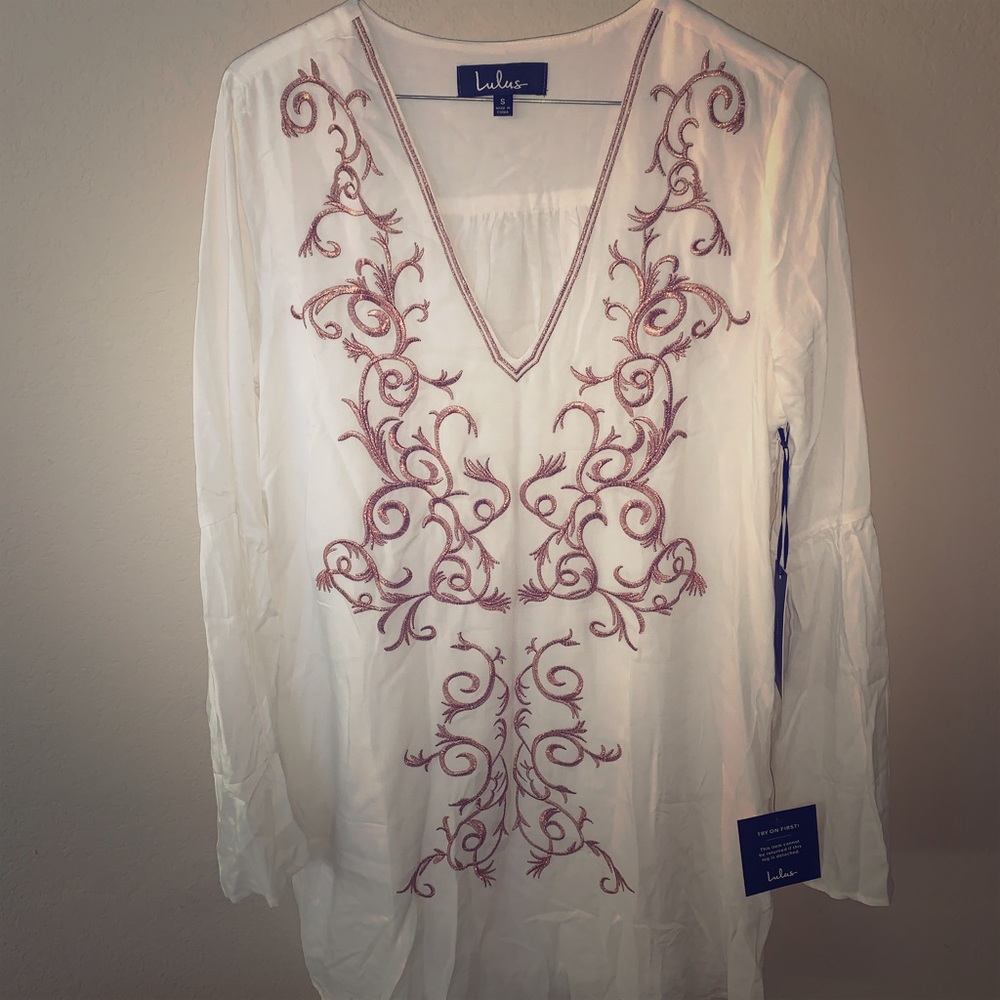 Lulus bohemian style short dress/long shirt